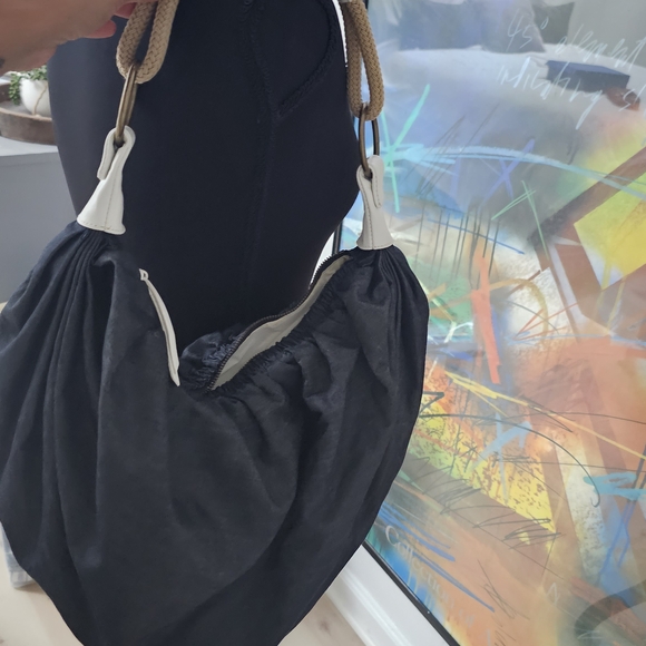 Miu Miu Blue and White Shoulder Bag - Picture 1 of 5